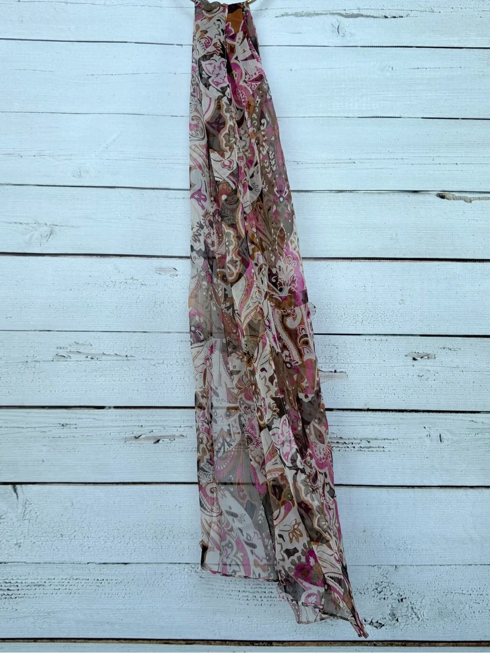 Boho Paisley Sheer Lightweight Fashion Scarf Wrap
